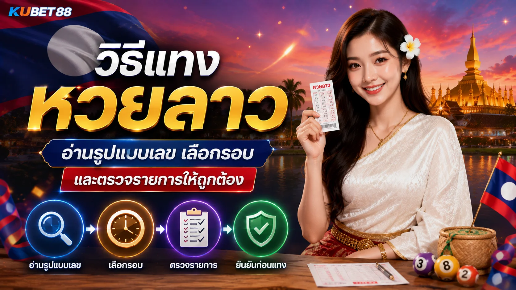 วิธีแทงหวยลาว อ่านรูปแบบเลข เลือกรอบ และตรวจรายการให้ถูกต้อง